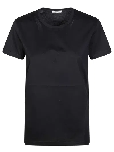 Moncler Mini Short Sleeve Sweater For Women In Black