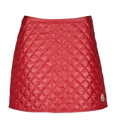 MONCLER DIAMOND-QUILTED MINI A-LINE SKIRT