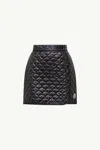 Moncler Padded Mini Skirt With Checked Quilting In Blue
