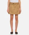 Moncler Women Pleated Mini Skirt In Beige