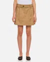 Moncler Women Pleated Mini Skirt In Beige