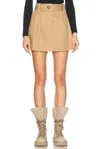 Moncler Women Pleated Mini Skirt In Beige