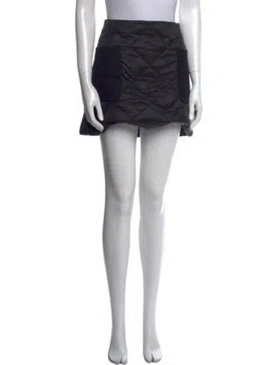 Pre-owned Moncler Mini Skirt In Black