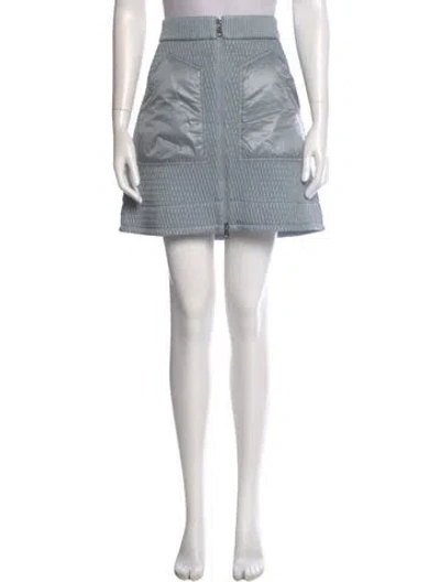 Pre-owned Moncler Mini Skirt In Gray