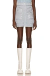 Moncler Nylon Leger Padded Mini Skirt In Light Blue
