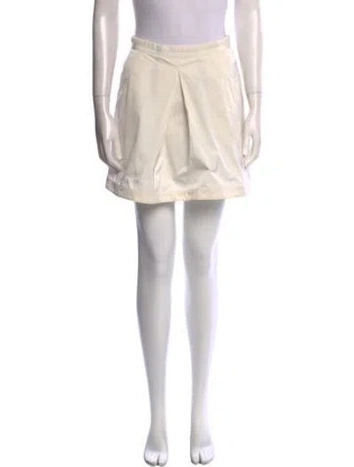 Pre-owned Moncler Mini Skirt In Neutral