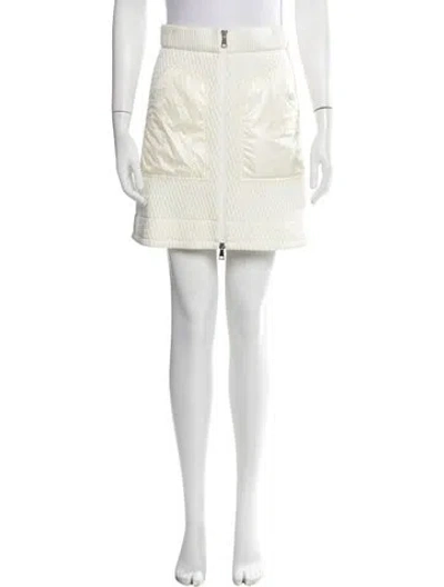 Pre-owned Moncler Mini Skirt In Neutrals