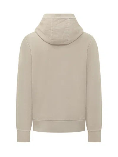 Moncler Mini Sweatshirt With Hoodie And Kangaroo Pocket In Beige