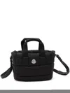 Moncler Borsa A Mano Caradoc Mini In Tessuto Nero Donna In Black