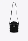 Moncler Mini Trick Buckle Strapped Backpack In Black