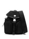 Moncler Trick Mini Leather-trimmed Crossbody Bag In Black
