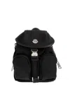 Moncler Functional Polyester Backpack With Multiple Pockets In Black