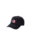 Moncler L20913b000210u618 Tricolour Logo Baseball Cap In Black