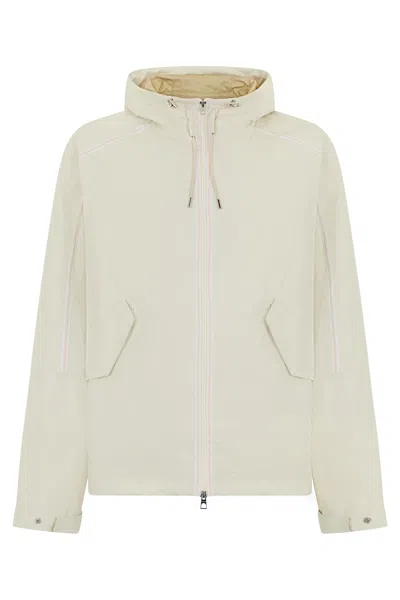 Moncler Hooded Waterproof Jacket Regular Fit In White