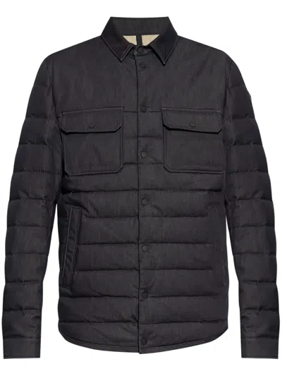 Moncler Mirmandix Down Shirt Jacket In Blue