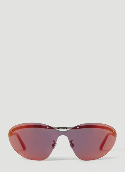 Moncler Mirrored Sunglasses In Orange