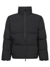 Moncler Black Misonet Short Down Jacket In Blue