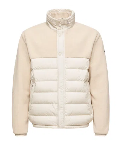 Moncler Mistral High Collar Quilted Zip Pockets Coat In Multi