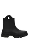 Moncler Ankle-height Boots With Textured Grip And Rugged Sole In Black