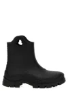 Moncler Ankle-height Boots With Textured Grip And Rugged Sole In Black