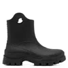 Moncler Ankle-height Boots With Textured Grip And Rugged Sole In Black