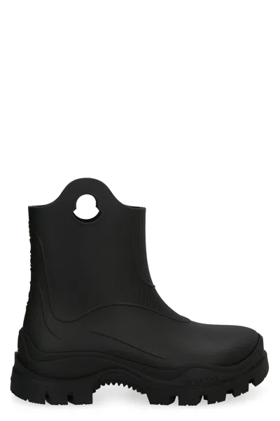 Moncler Misty Cut-out Rain Boots For Women In Black