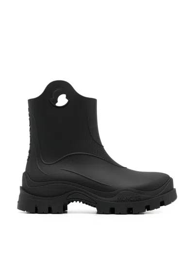 MONCLER MONCLER MISTY LOGO ROUND TOE RAIN BOOTS