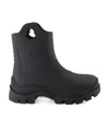 Moncler Ankle-height Boots With Textured Grip And Rugged Sole In Black