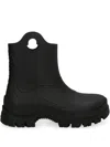 Moncler Ankle-height Boots With Textured Grip And Rugged Sole In Black