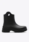 Moncler Ankle-height Boots With Textured Grip And Rugged Sole In Black