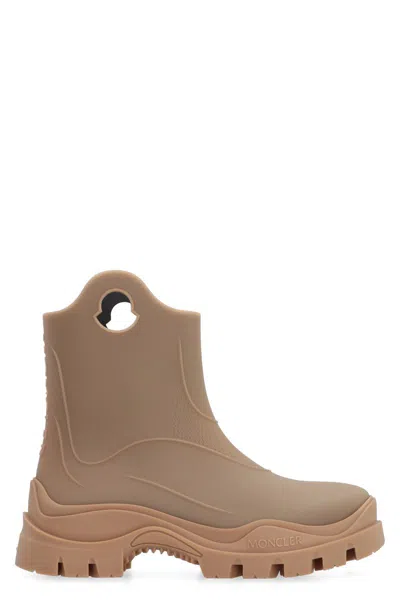 Moncler Misty Rain Ankle Boots In Brown