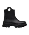 Moncler Ankle-height Boots With Textured Grip And Rugged Sole In Black