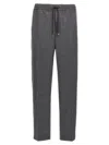 Moncler Joggers In Nylon And Cashmere Trousers Grey In Gray