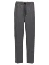 Moncler Joggers In Nylon And Cashmere Trousers Grey In Gray