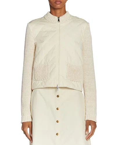 MONCLER PADDED MIXED MEDIA JACKET