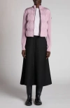 Moncler Mixed Media Down Jacket In Purple