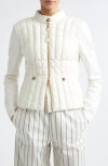 Moncler Mixed Media Down Jacket In White