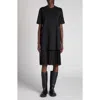 Moncler Mixed Media Dress In Black