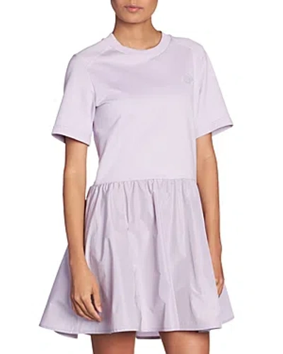 Moncler Mixed Media Dress In Pastel Purple