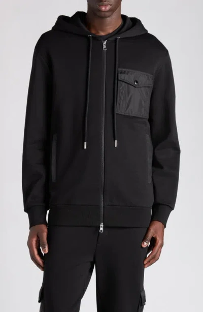 MONCLER MONCLER MIXED MEDIA JACKET