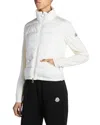 Moncler Quilted Nylon Zip-up Cardigan In Silk White