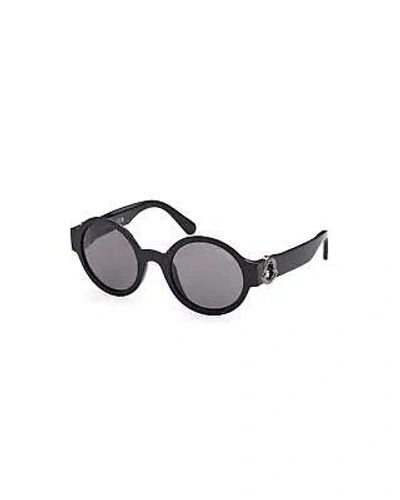 Pre-owned Moncler Ml0005s Round Sunglasses Black -size One Size In Not Available