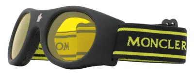 Moncler Ml0051 Logo Band Ski Goggles Sunglasses In Black