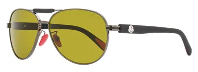 Moncler Ml0241-h Pilot Metal Sunglasses In Silver