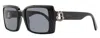 Moncler Ml0244 Bold Rectangle Frame Sunglasses In Multi