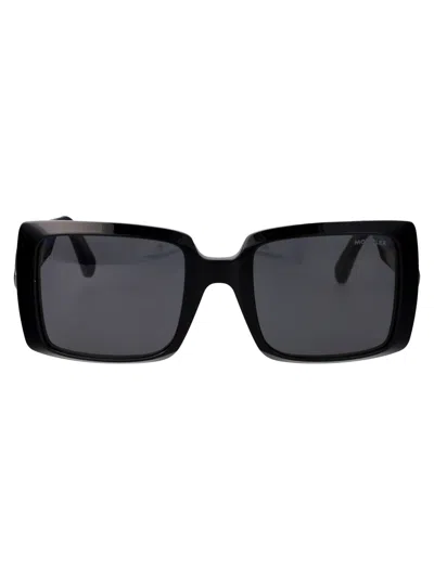 Moncler Ml0244 Sunglasses In 01a Nero Lucido
