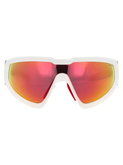 Moncler Ml0249 Mirrored Red-orange Lens Sunglasses In Multi