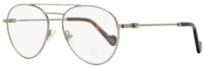 Moncler Ml5023 Pilot Metal Frame Eyeglasses In Silver