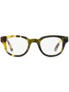 Moncler Men's Alternative Fit Eyeglasses Ml5157d 055 Olive Havana 46mm In Brown