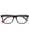 Moncler Rectangle-frame Optical Glasses In Black